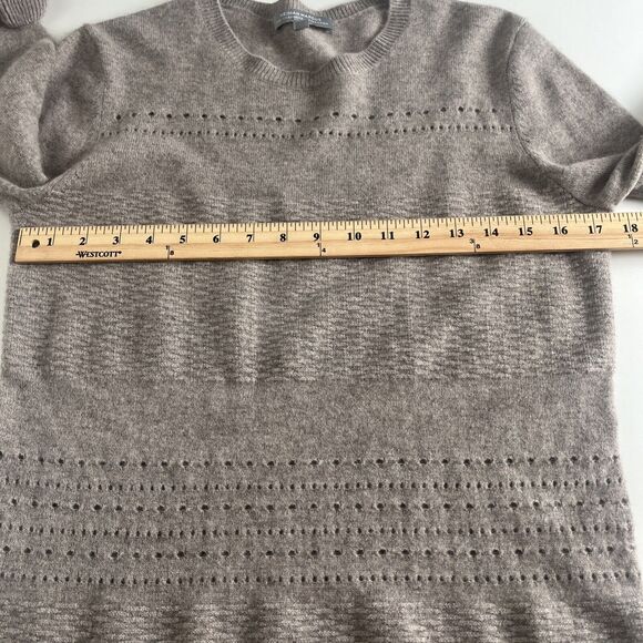 Neiman Marcus Cashmere Collection Sweater Womens Size M Gray Ruffled Sleeve‎ - Picture 5 of 13